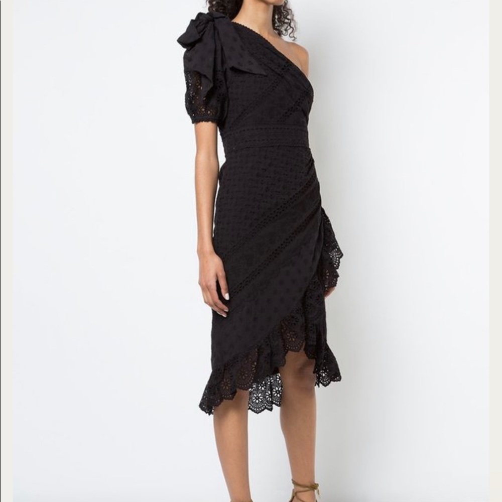 NWT Ulla Johnson Black Eyelet Dress Size 2